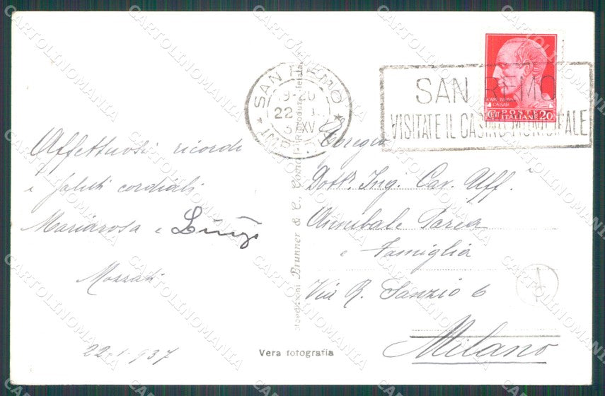 Imperia Sanremo Foto Cartolina ZG2793 – retro