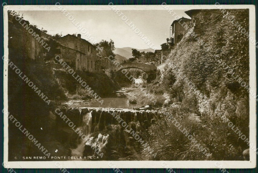Imperia Sanremo Ponte della Rocca PIEGA Foto Cartolina ZG2814 – fronte