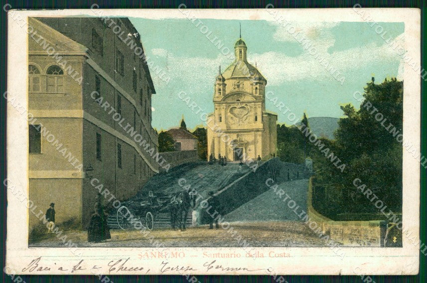 Imperia Sanremo Santuario Madonna della Costa STRAPPINI Cartolina ZG2829 – fronte