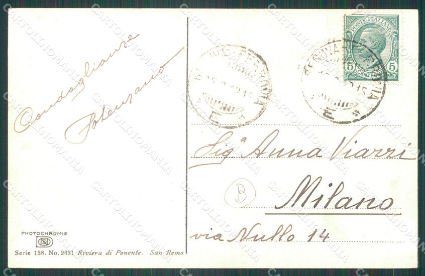 Imperia Sanremo Muli Cartolina ZG2839 – retro