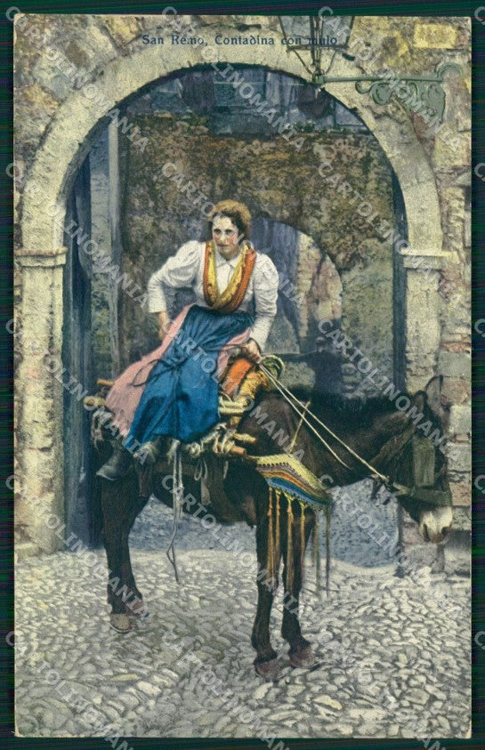 Imperia Sanremo Mulo Costumi Cartolina ZG2859 – fronte