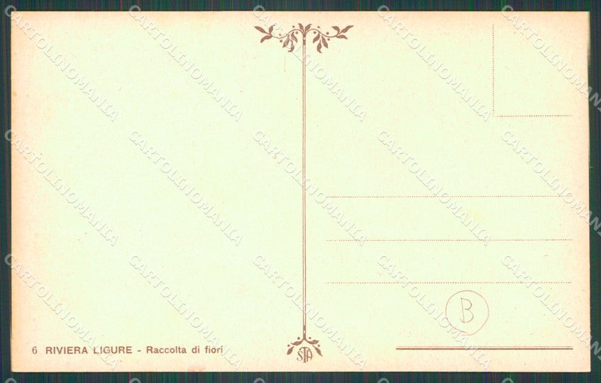 Imperia Sanremo Raccolta di Fiori Cartolina ZG2860 – retro