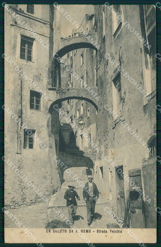 Imperia Sanremo Strada Vecchia PIEGA Cartolina ZG2878 – fronte