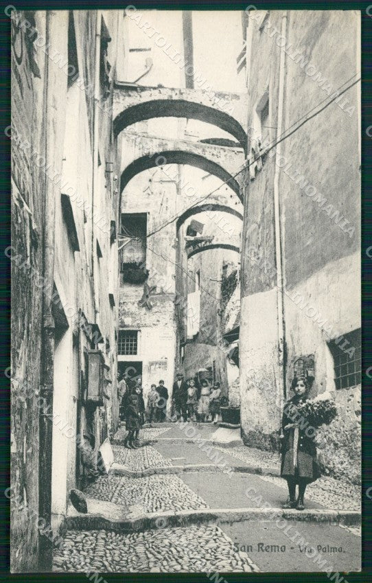 Imperia Sanremo Via Palma ABRASA Cartolina ZG2896 – fronte