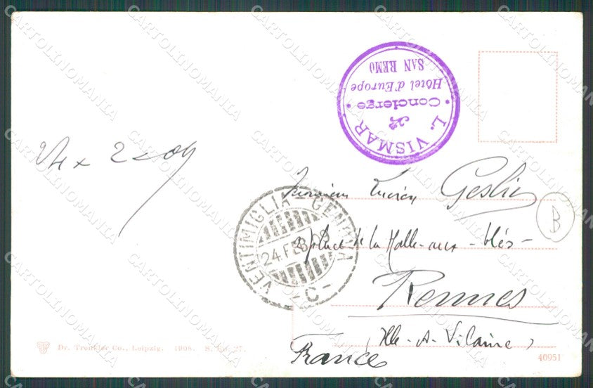Imperia Sanremo Cartolina ZG2907 – retro