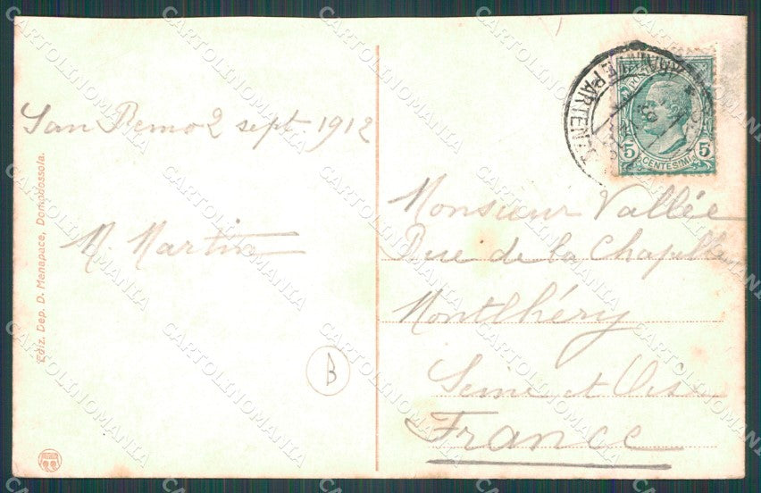 Imperia Sanremo Via Palma ANGOLINO SCOLLATO Cartolina ZG2908 – retro
