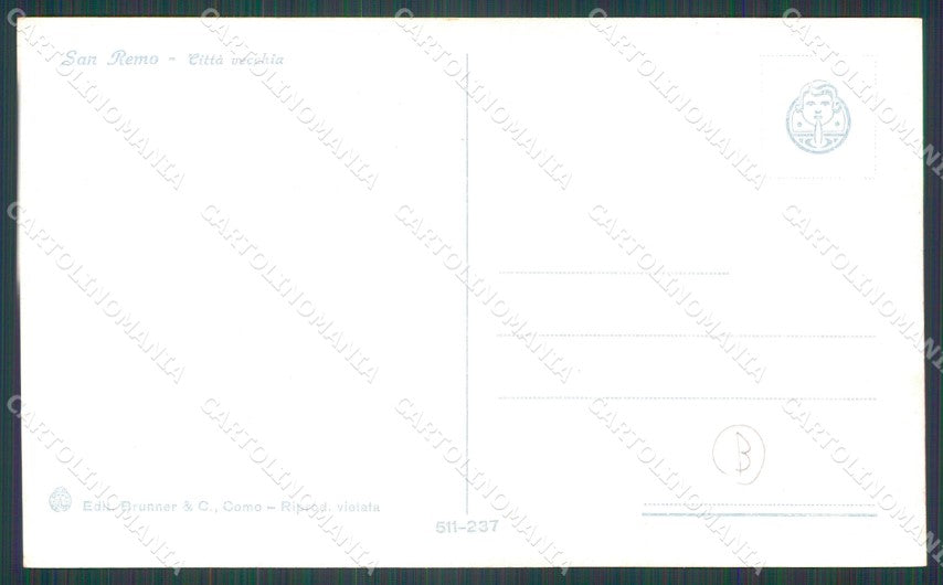 Imperia Sanremo Asino Cartolina ZG2909 – retro