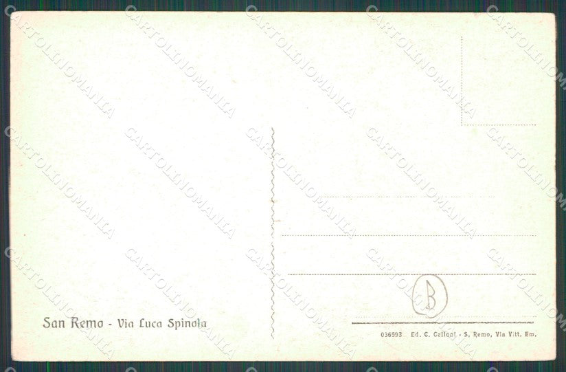 Imperia Sanremo Via Luca Spinola Cartolina ZG2913 – retro