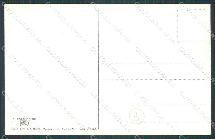 Imperia Sanremo Cartolina ZG2938 – retro