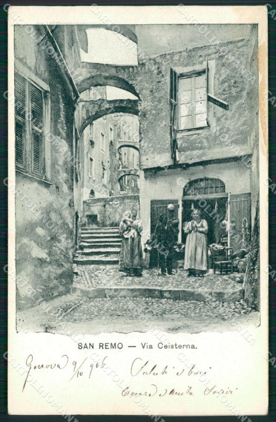 Imperia Sanremo Via Cisterna Cartolina ZG2950 – fronte