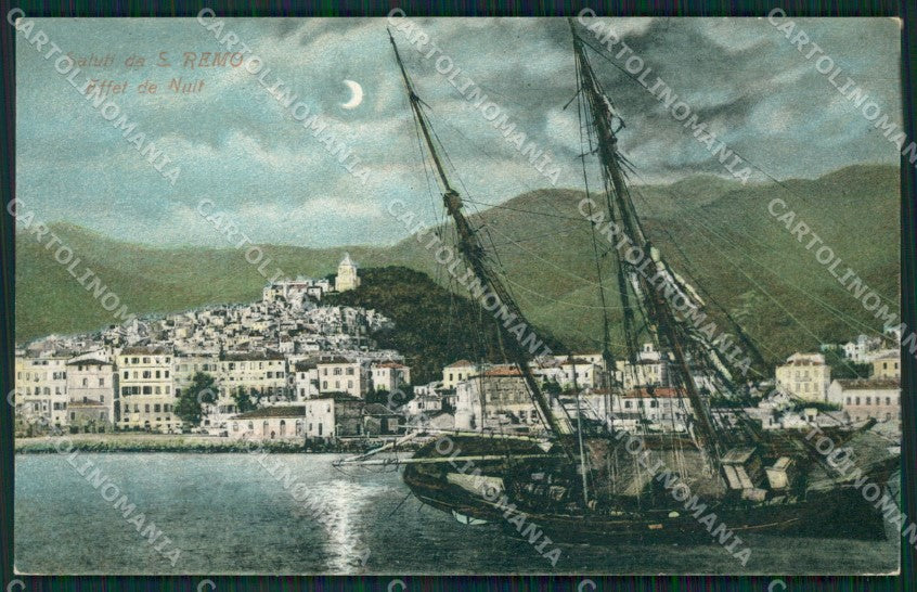 Imperia Sanremo Barca Chiaro di Luna Cartolina ZG2974 – fronte