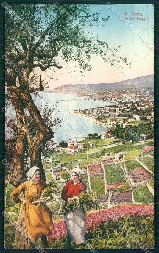 Imperia Sanremo Poggio Costumi PIEGHE Cartolina ZG2995 – fronte