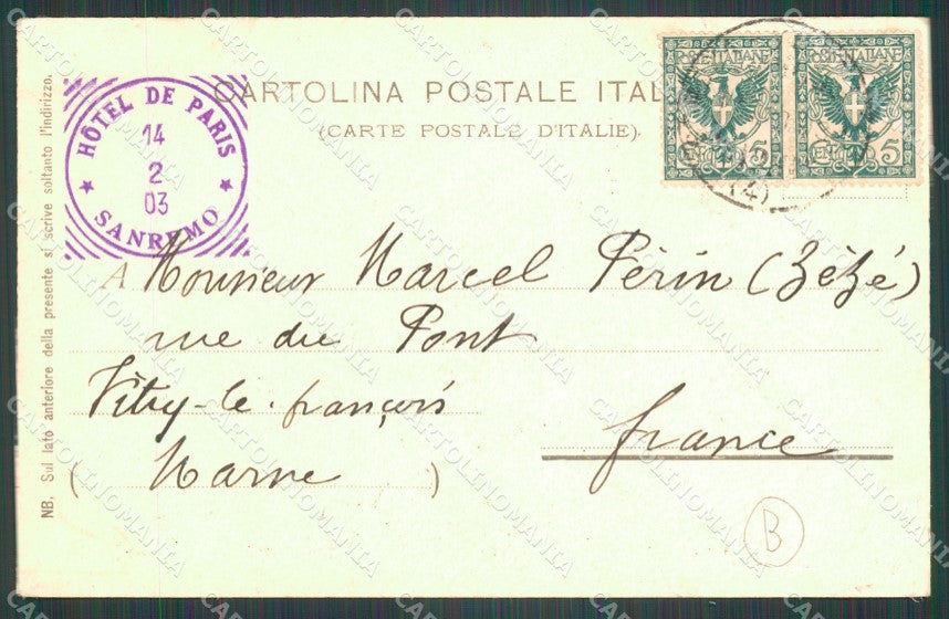 Imperia Sanremo Porta Candelieri  Cartolina ZG2996 – retro