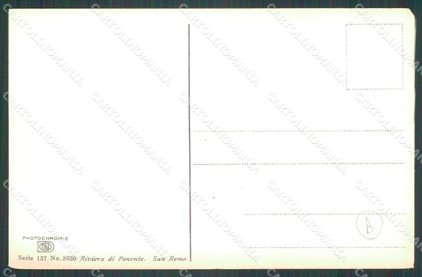 Imperia Sanremo Cartolina ZG3012 – retro