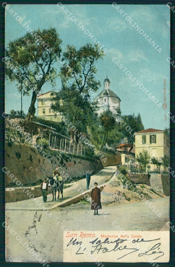 Imperia Sanremo Santuario Madonna della Costa PIEGHINA Cartolina ZG3013 – fronte
