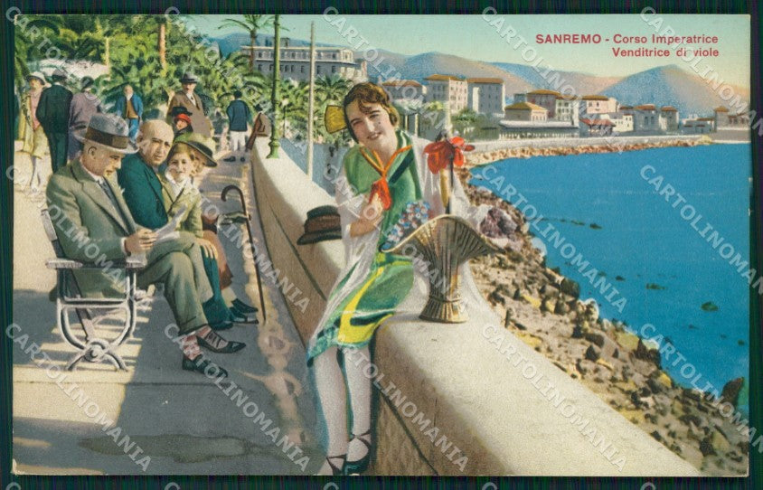 Imperia Sanremo Venditrice di Viole Cartolina ZG3021 – fronte