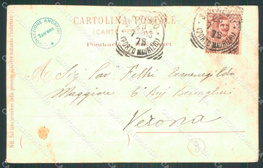 Imperia Sanremo PIEGHINA Cartolina ZG3039 – retro