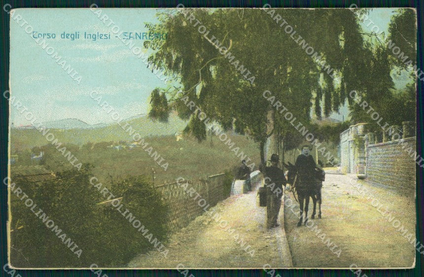 Imperia Sanremo Asino RETRO BIANCO Cartolina ZG3046 – fronte