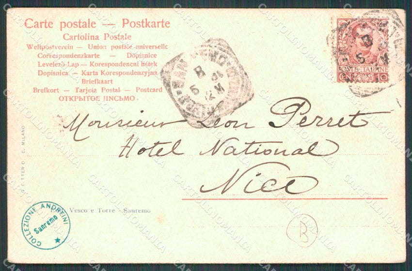 Imperia Sanremo PIEGA Cartolina ZG3052 – retro