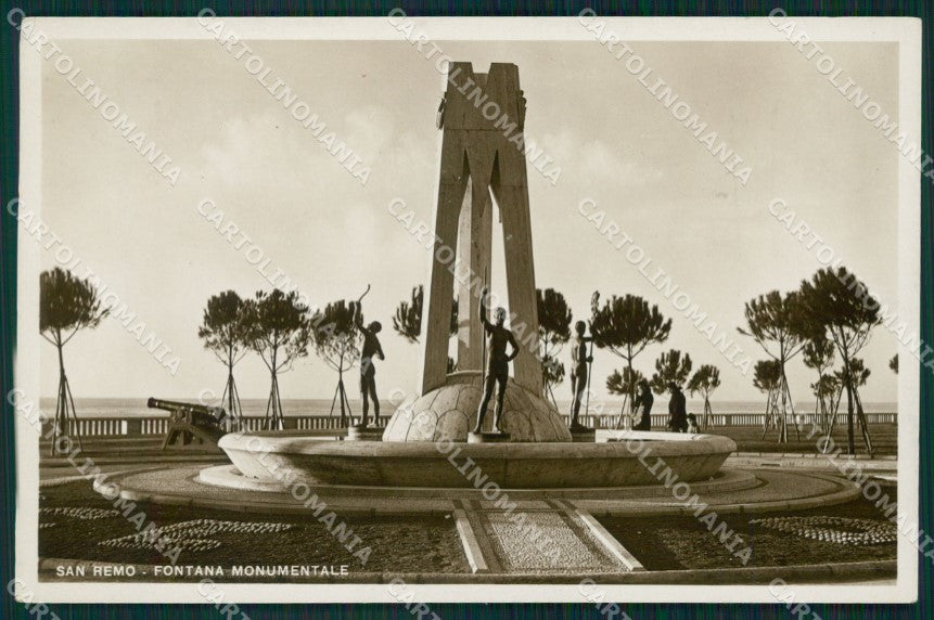 Imperia Sanremo Fontana Monumentale Foto Cartolina ZG3089 – fronte