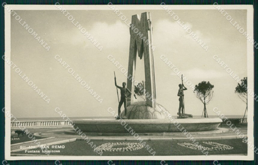 Imperia Sanremo Fontana Luminosa Foto Cartolina ZG3111 – fronte