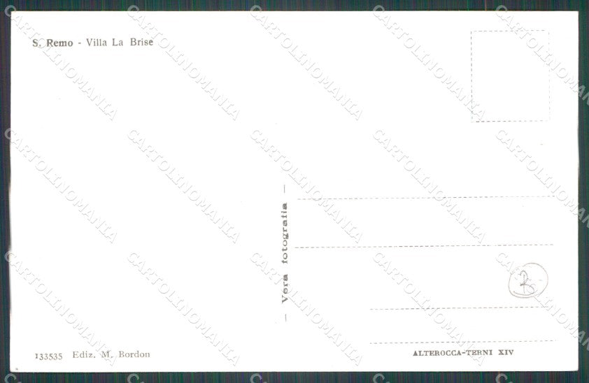 Imperia Sanremo Foto Cartolina ZG3130 – retro