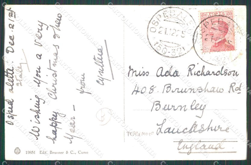 Imperia Sanremo Bussana Vecchia Terremoto 1887 Cartolina ZG3149 – retro