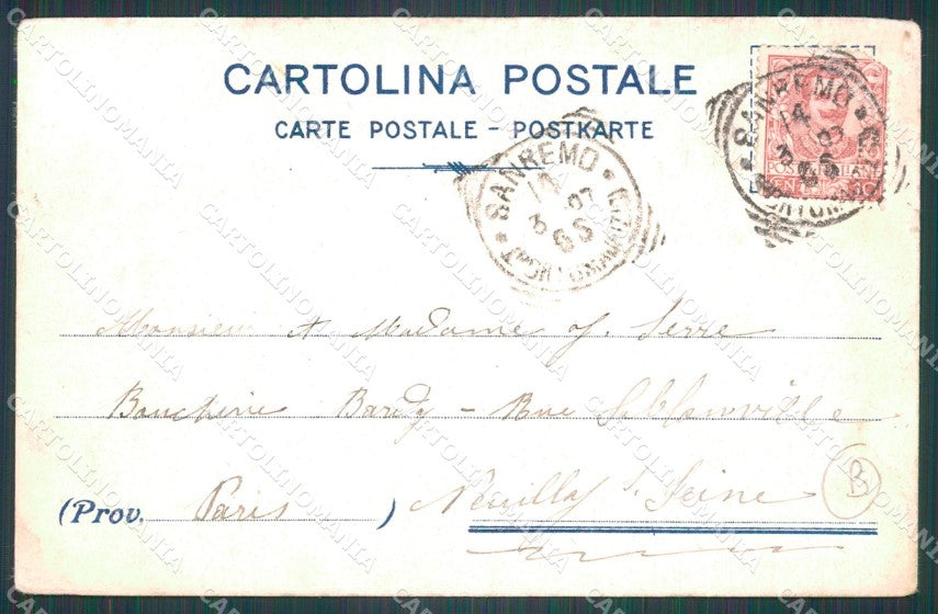 Imperia Ceriana Asino Cartolina ZG3156 – retro