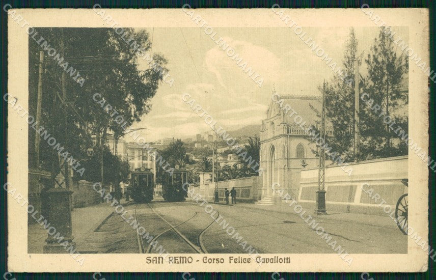 Imperia Sanremo Tram PIEGA Cartolina ZG3165 – fronte