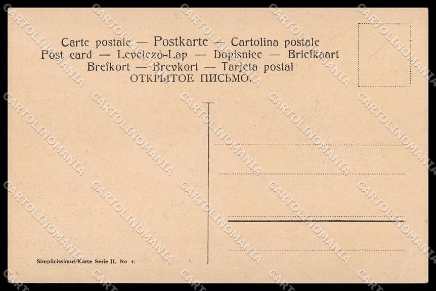 Artist Signed Reznicek Fashion Lady Simplicissimus serie II-4 cartolina ZG3187 – retro