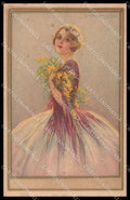 Artist Signed T. Corbella Fashion Lady Art Deco Degami serie 3096 pc ZG3194 – fronte