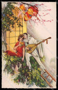 Artist Signed T Corbella Pierrot Lady Degami Art Deco Degami serie 979 pc ZG3204 – fronte