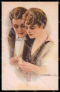Artist Signed T. Corbella Romantic Couple Art Deco serie 162-1 SPOTS pc ZG3231 – fronte