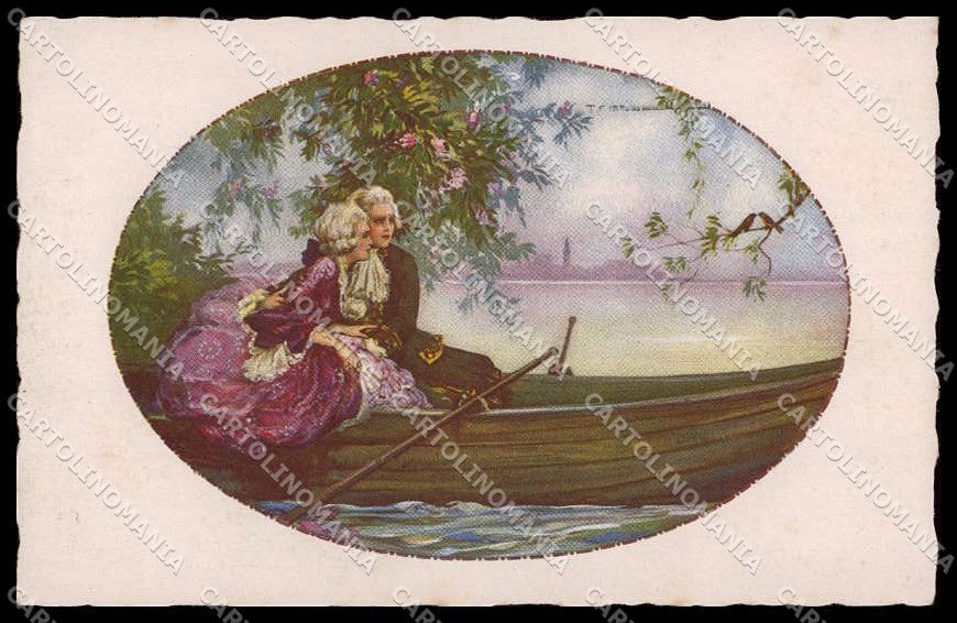 Artist Signed T. Corbella Romantic Couple Venezia Art Deco Degami 694 pc ZG3239 – fronte