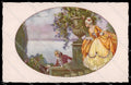 Artist Signed T. Corbella Romantic Couple Venezia Art Deco Degami 694 pc ZG3240 – fronte
