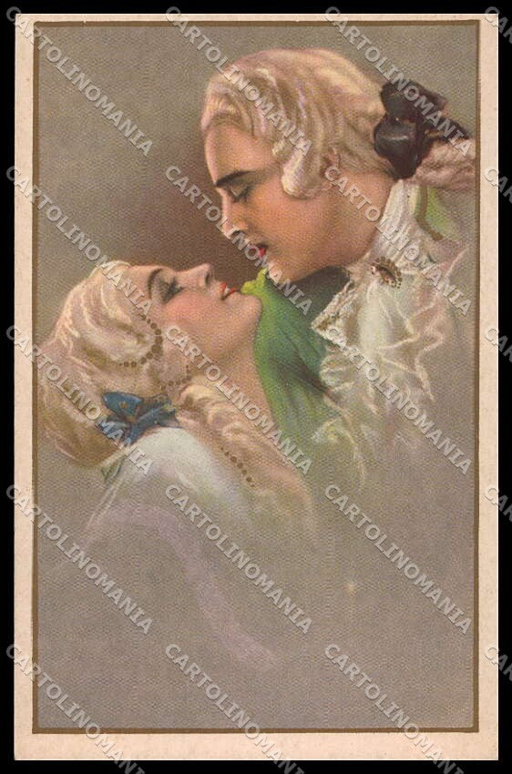 Artist Signed T. Corbella Romantic Couple Art Deco Degami serie 2253 pc ZG3249 – fronte
