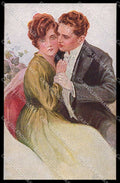 Artist Signed T. Corbella Romantic Couple Art Deco serie 269-4 pc ZG3262 – fronte
