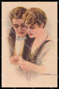 Artist Signed T. Corbella Romantic Couple Art Deco serie 162-1 pc ZG3268 – fronte