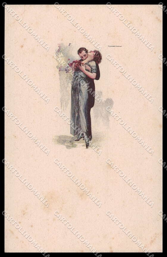 Artist Signed T. Corbella Romantic Couple Art Deco serie 225M-6 pc ZG3304 – fronte