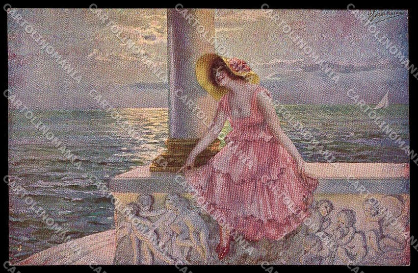 Artist Signed Guerzoni Lady serie 1009-2 pc ZG3346 – fronte