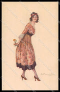 Artist Signed L. Bompard Glamour Fashion Lady Art Deco serie 928-3 pc ZG3424 – fronte
