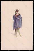 Artist Signed L. Bompard Glamour Fashion Lady Art Deco serie 606-1 pc ZG3433 – fronte