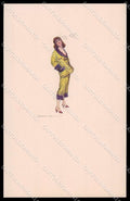 Artist Signed L. Bompard Glamour Fashion Lady Art Deco serie 934m-2 pc ZG3449 – fronte