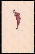 Artist Signed L. Bompard Glamour Fashion Lady Art Deco serie 934m-3 pc ZG3451 – fronte