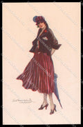 Artist Signed L. Bompard Glamour Fashion Lady Art Deco serie 915-2 pc ZG3460 – fronte