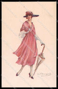 Artist Signed L. Bompard Glamour Fashion Lady Art Deco serie 915-3 pc ZG3461 – fronte