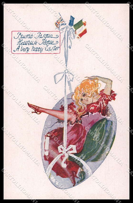 Artist Signed Bonora Risque Lady Tights Easter Propaganda WW1 s. 107 pc ZG3466 – fronte