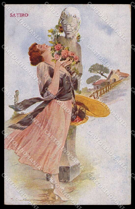 Artist Signed Crotta Fashion Lady Satiro serie 289 pc ZG3489 – fronte