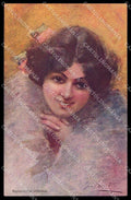 Artist Signed Sala Glamour Fashion Lady Donnina pc ZG3499 – fronte