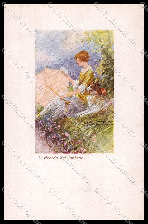 Artist Signed Santino Fashion Lady Il Ricordo del Lontano serie 338 pc ZG3503 – fronte